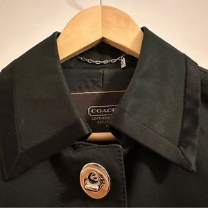 COACH black rain coat